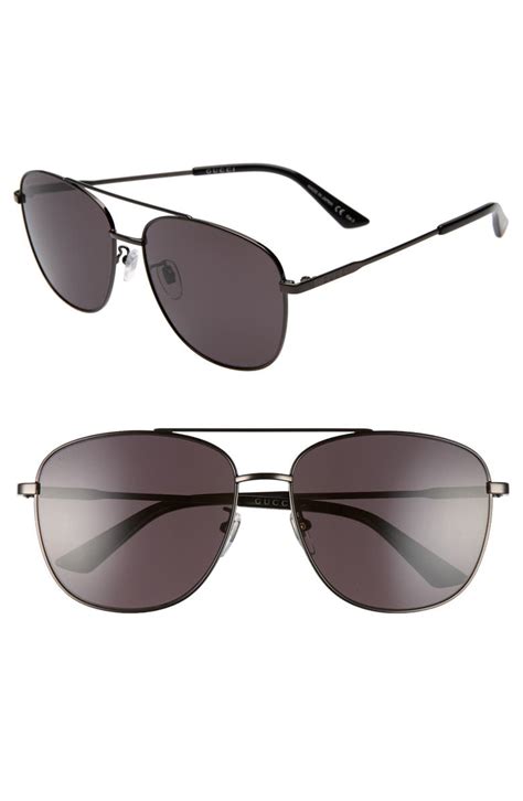 61mm navigator sunglasses gucci|gucci oversized aviator sunglasses.